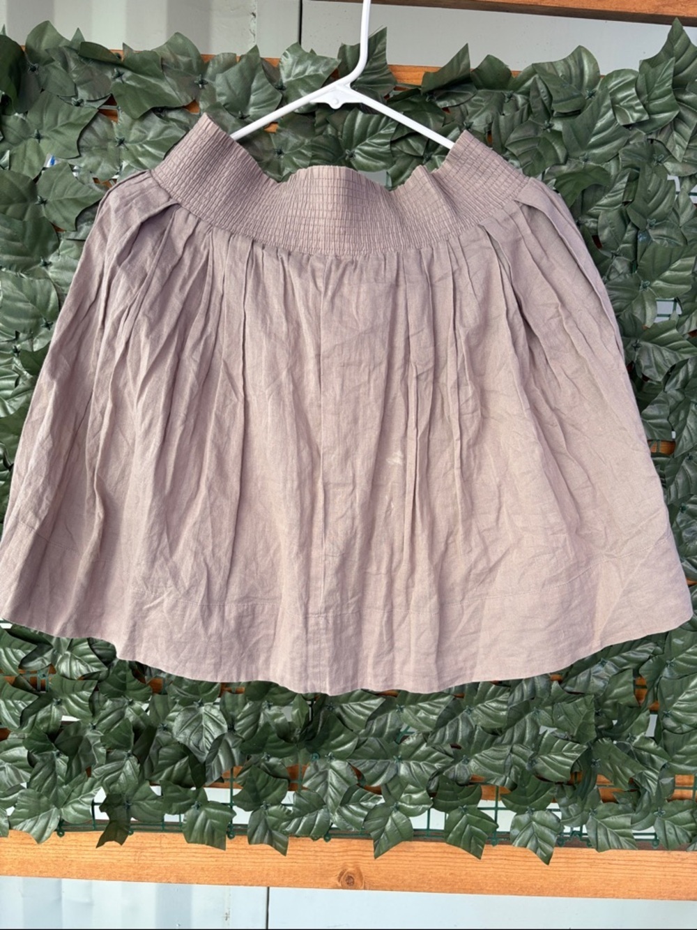 Banana Republic Taupe Smocked Waist Circle Skirt